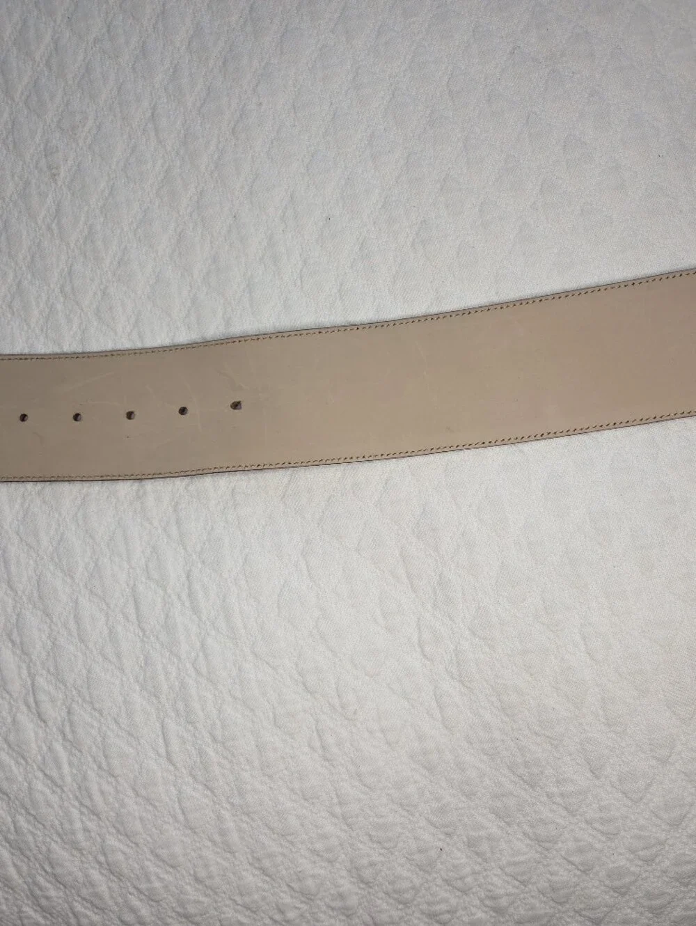 J. Peterman Company Wide Black Leather Belt Women's Large Chunky Buckle